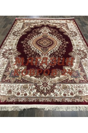 Иранский ковер Qum 003 Бордовый